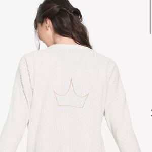 Disney cardigan with crown in the back